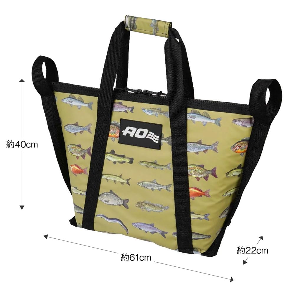 2' AO Coolers Insulated Fish Kill Bag - Portable, Leakproof Fish Cooler with Heavy-Duty Handles - 24" x 16", Multi (AOMFB2FT)