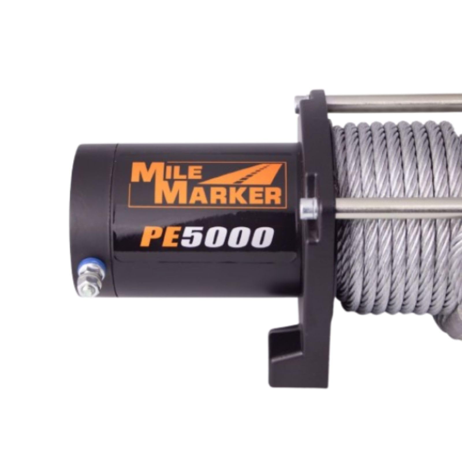 Winch Mile Marker 77-50120W PE5000 5000 lb. Pulling Capacity fits 1993 2000 Honda TRX300 FourTrax - Waterproof, 79′ of Steel Cable, All Metal Planetary Gearing, Aluminum Hawse Fairlead