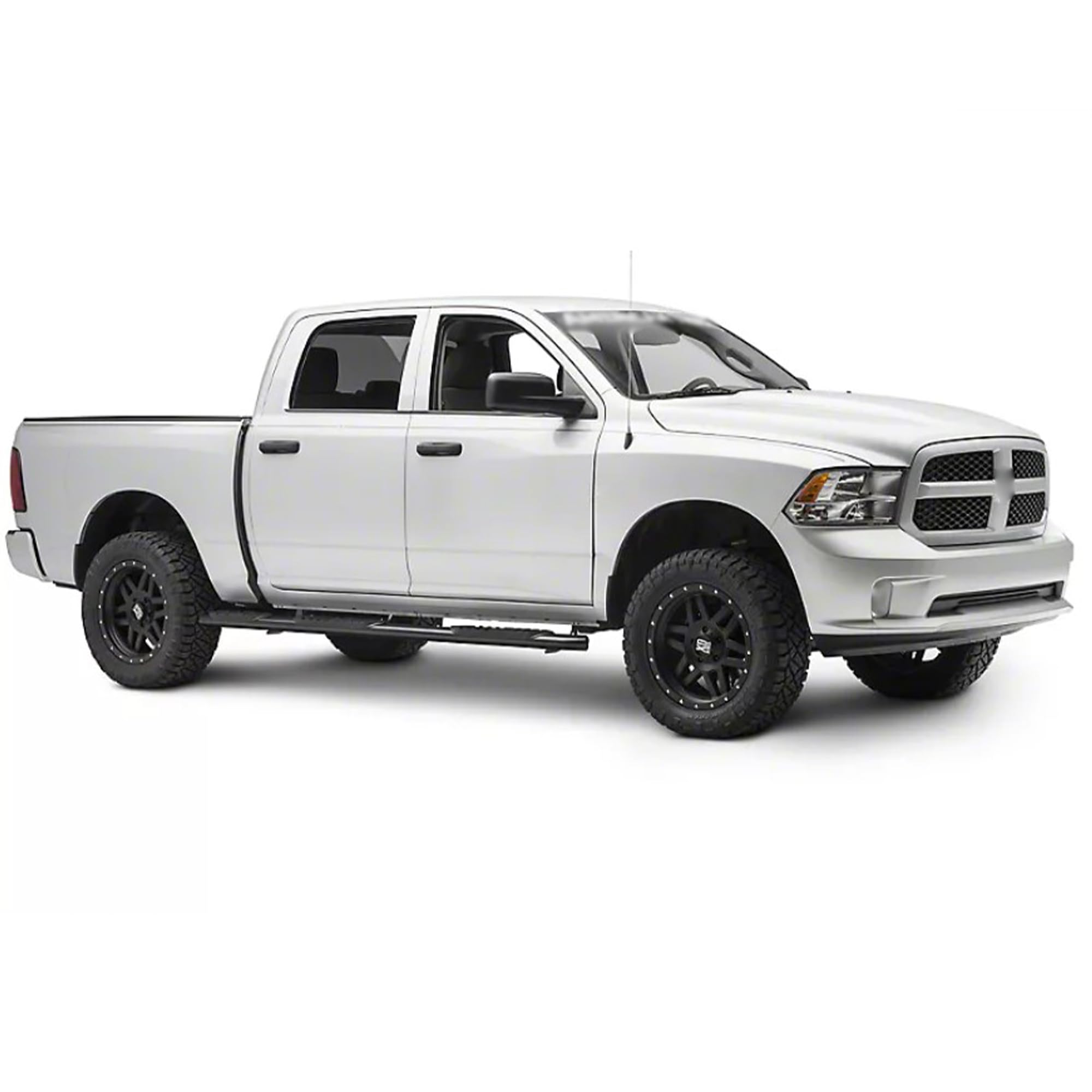 Extreme Black Horse Wheel-to-Wheel Side Steps Satin Black Compatible with 2019-2025 Ram 1500 Crew Cab (Excl. 19-25 Ram 1500 Classic)-DOBK19-NL