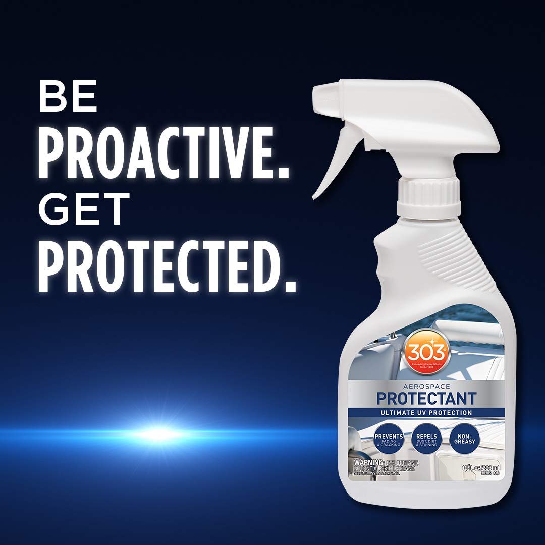 303 Aerospace Marine Protectant – UV Protection – Repels Dust, Dirt, & Staining – Smooth Matte Finish – Restores Like-New Appearance – 10 Fl. Oz. (30305-12PK)