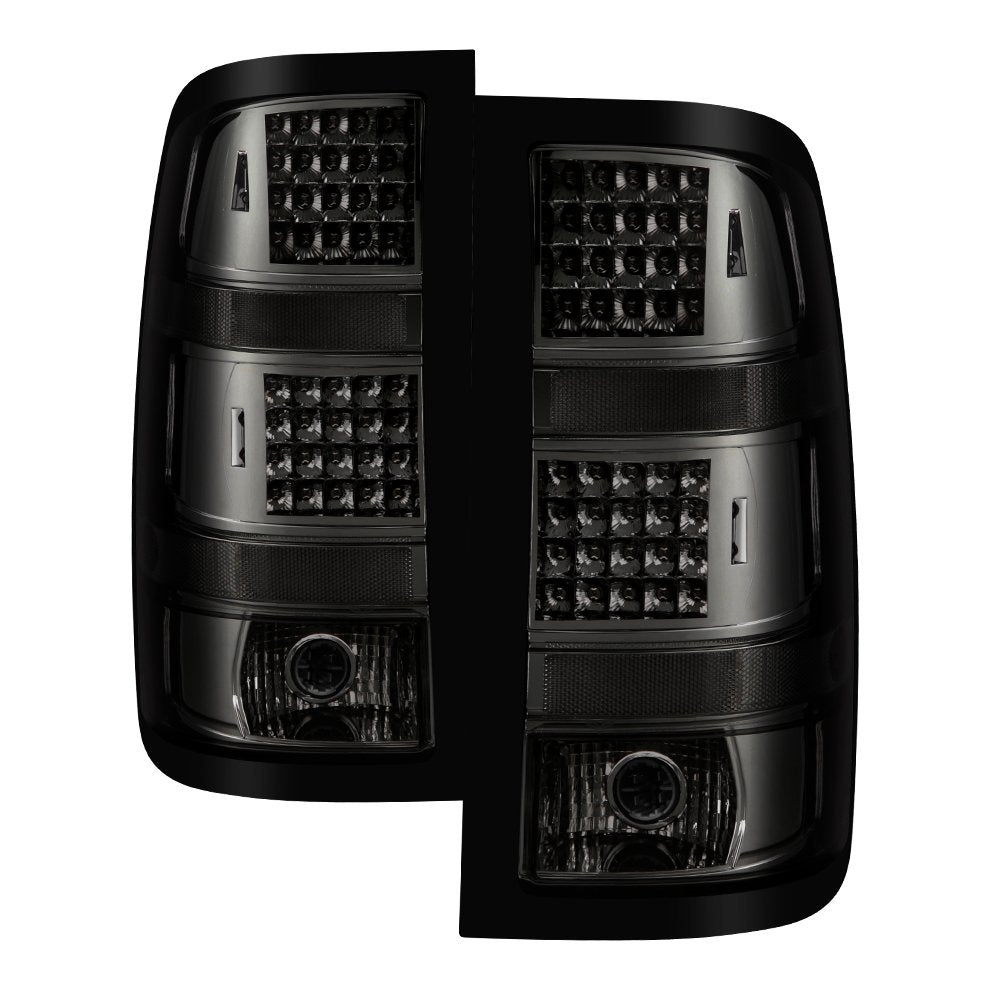 Tail Light Xtune ALT-JH-GS07-LED-SM (GMC Sierra 1500 07-13 2500HD/3500HD 07-14 (does not fit 3500HD Dually Models) LED s - Smoked)