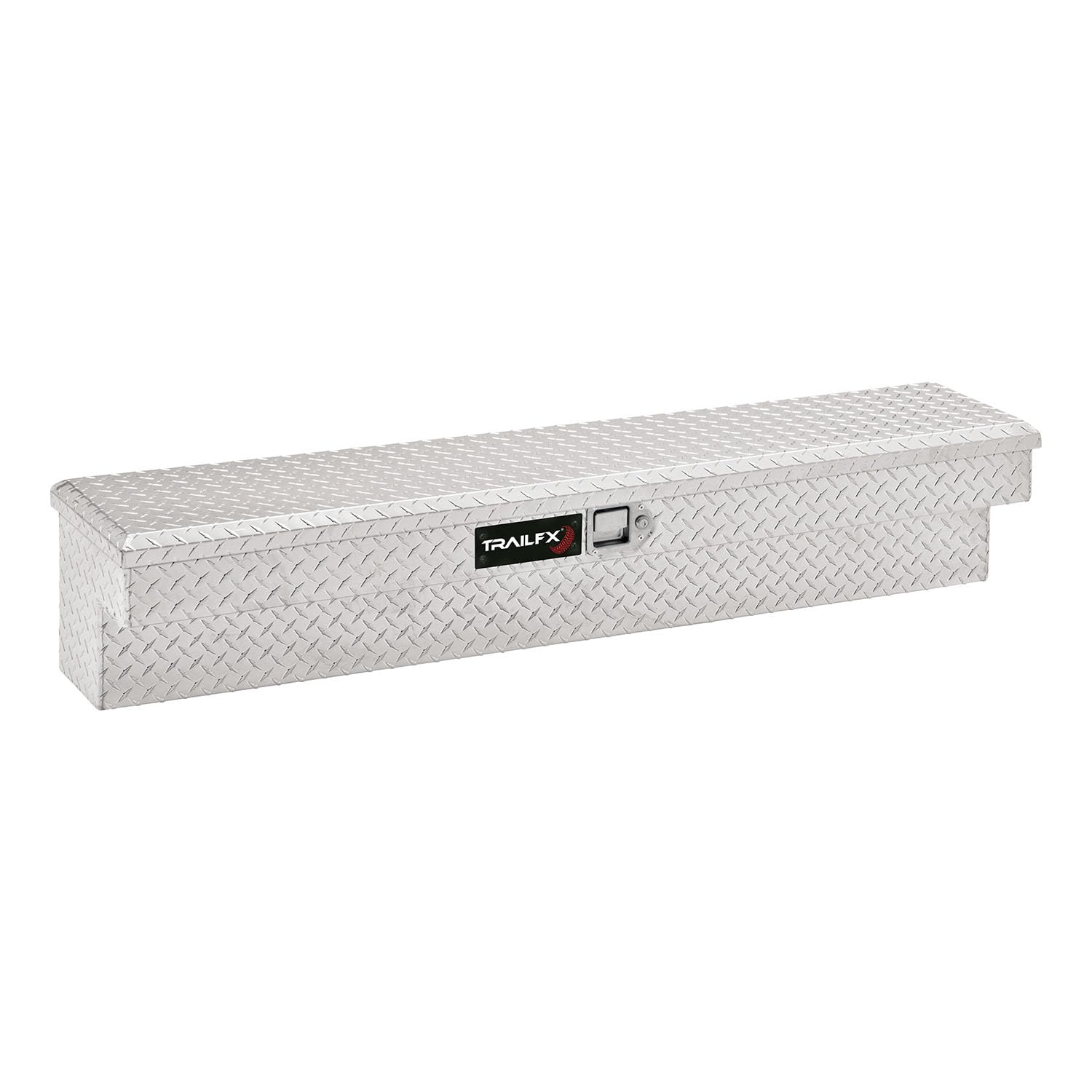 TrailFX Tool Box Side Mount Single Lid with Struts, Polished 16-Gauge Diamond Tread Aluminum 3.7 Cubic Foot 60 Length x 11-1/4 Width x 11 Height Bright Finish TrailFX 160601