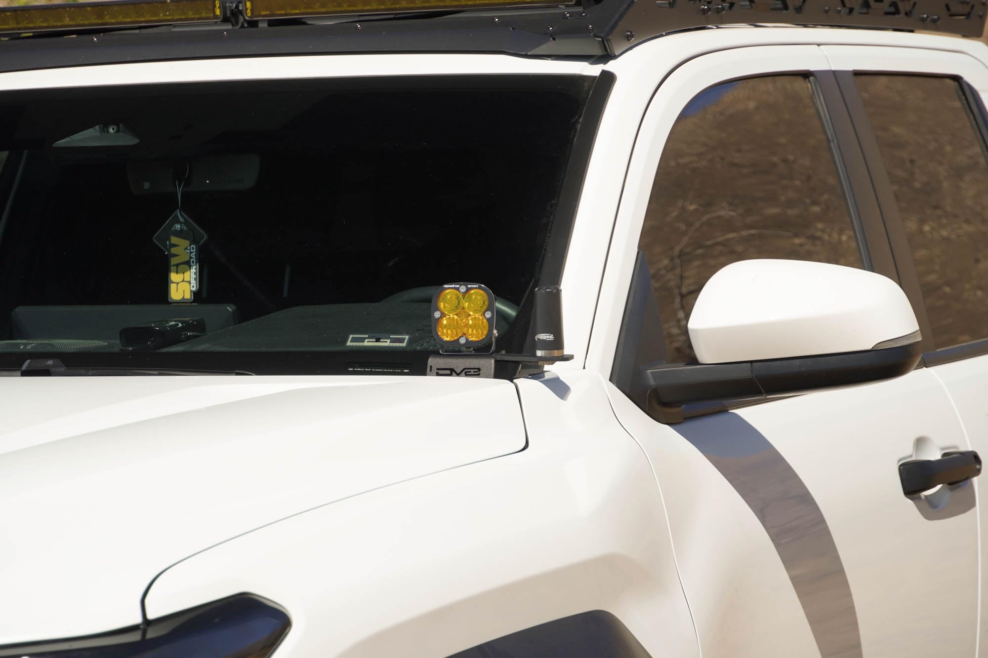 Ditch Light Brackets DV8 Offroad for 2024-2025 Toyota Tacoma | Mounts Up to Two 3" Pod Lights | Second Mounting Point Can Be Used for an Antenna, Whip Light, etc. | Low-Profile Fitment | Fully Bolt-On
