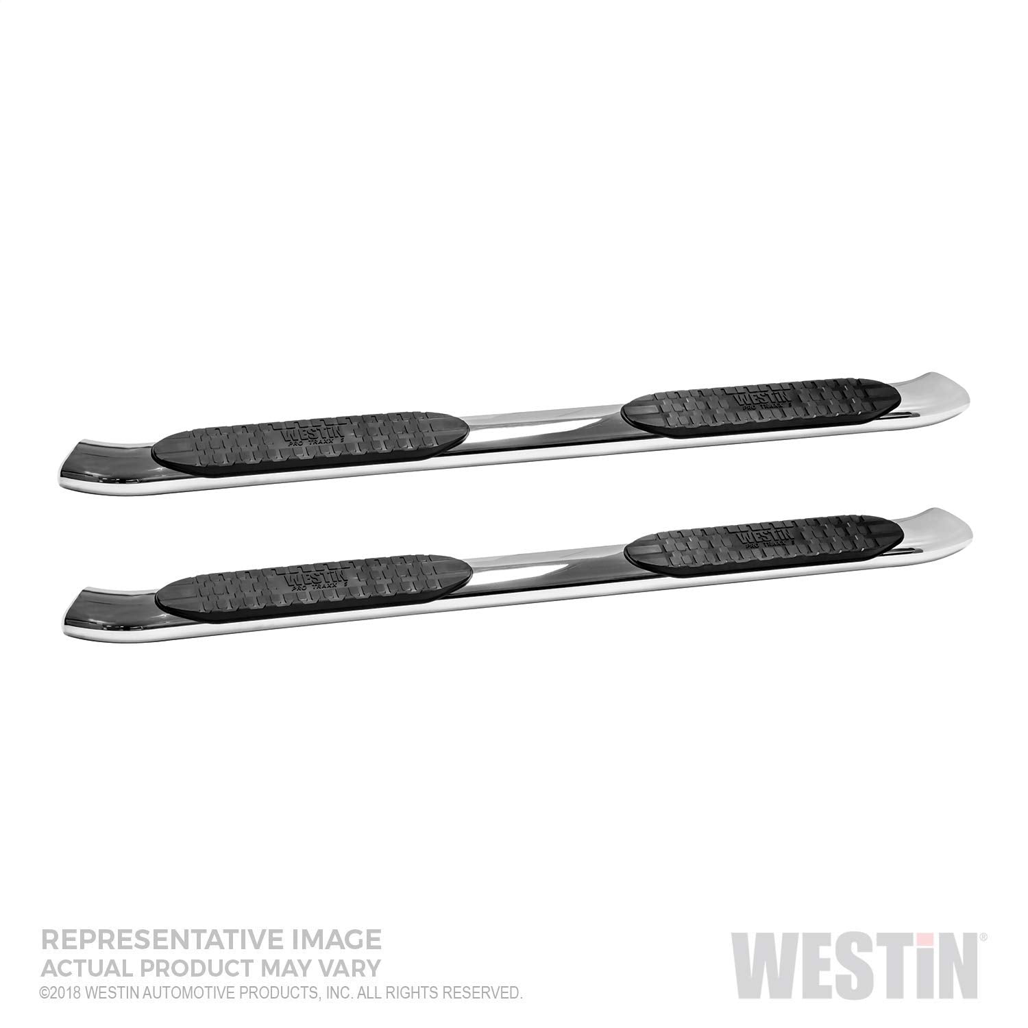 PRO TRAXX 5 Oval Nerf Bars Westin fits 2019-2025 Silverado Sierra 1500 2020-2025 Silverado Sierra 2500 3500 Crew Cab (Exc 2019 Silverado LD/Sierra 1500 Limited) Polished Pair