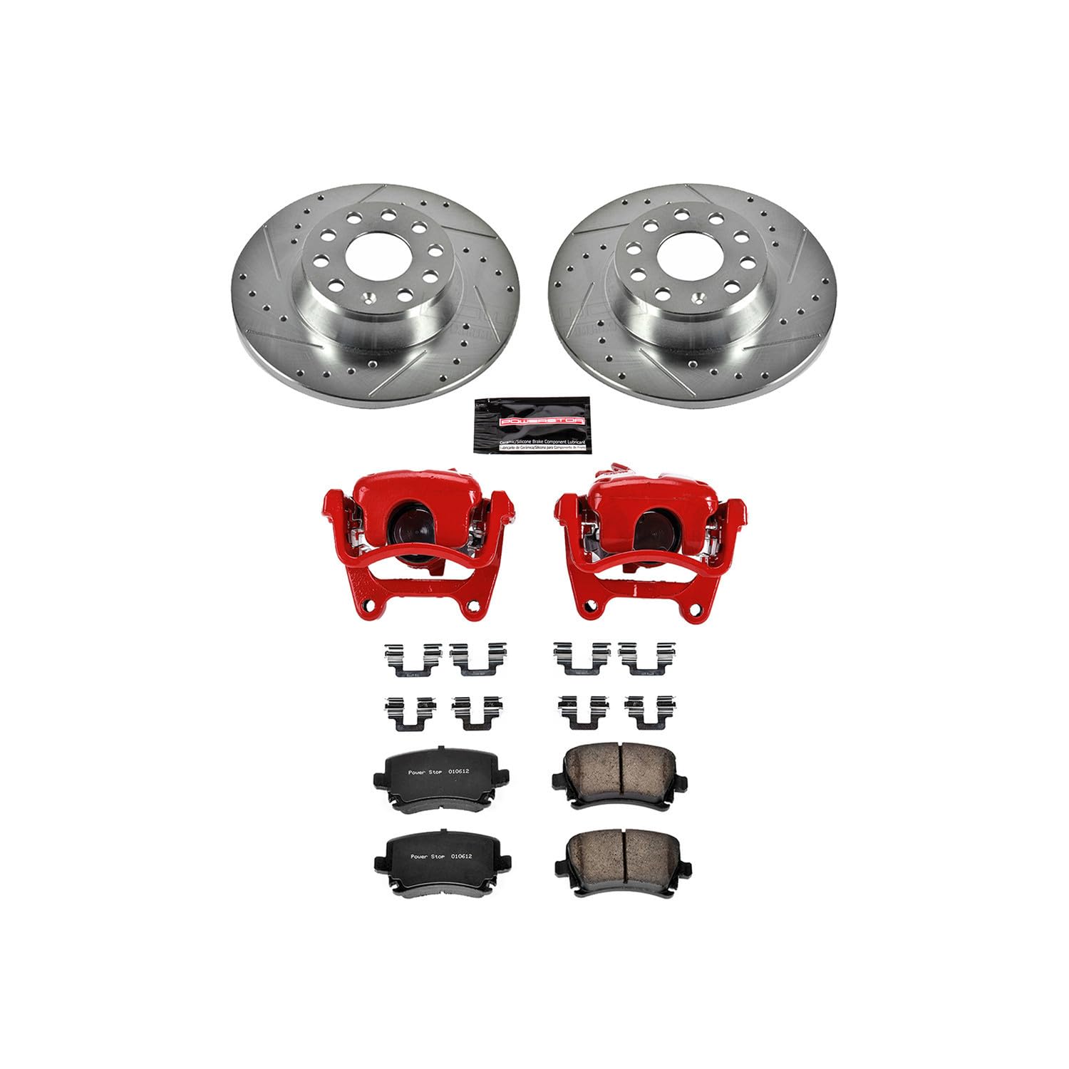 Power Stop Z23 Evolution KC2261B Rear Brake Caliper Kit- Brake Rotors, Brake Pads, Brake Calipers