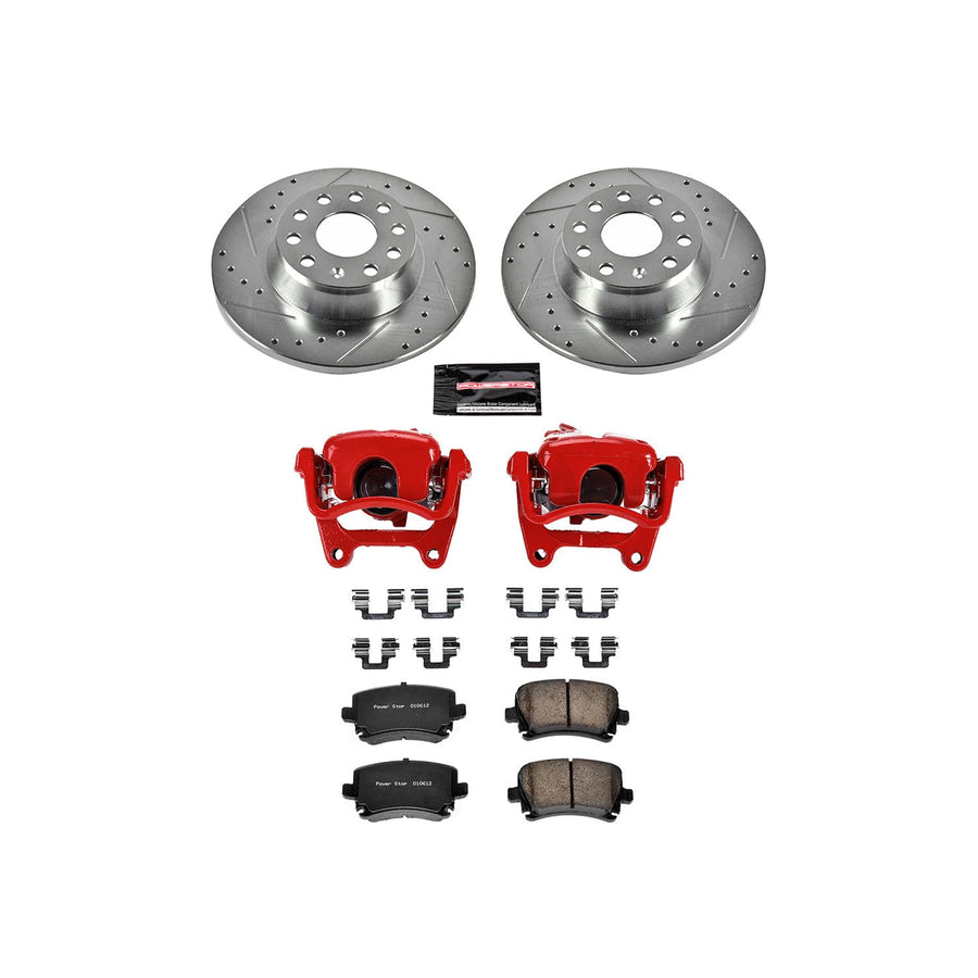 Power Stop Z23 Evolution KC2261B Rear Brake Caliper Kit- Brake Rotors, Brake Pads, Brake Calipers