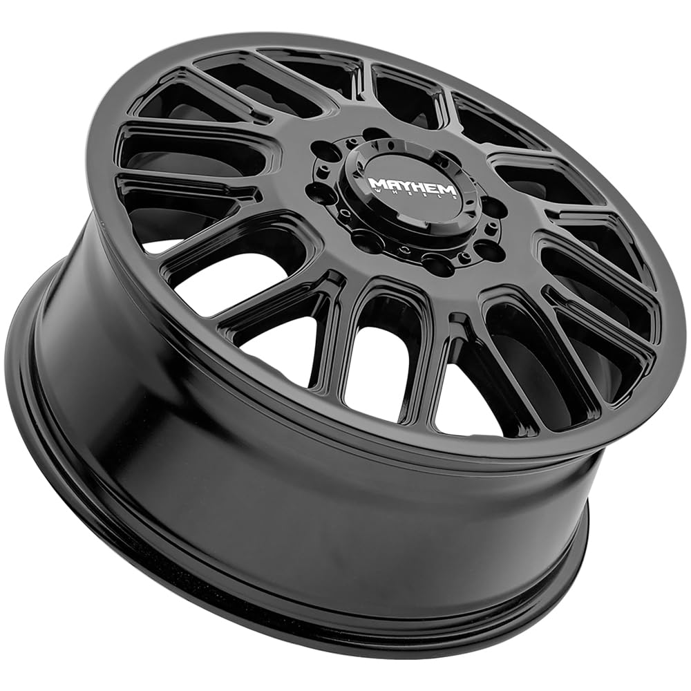 Cogent Mayhem 8107D Dually Front Gloss Black Wheel (20 x 8.25 inches /8 x 200 mm, 115 mm Offset)