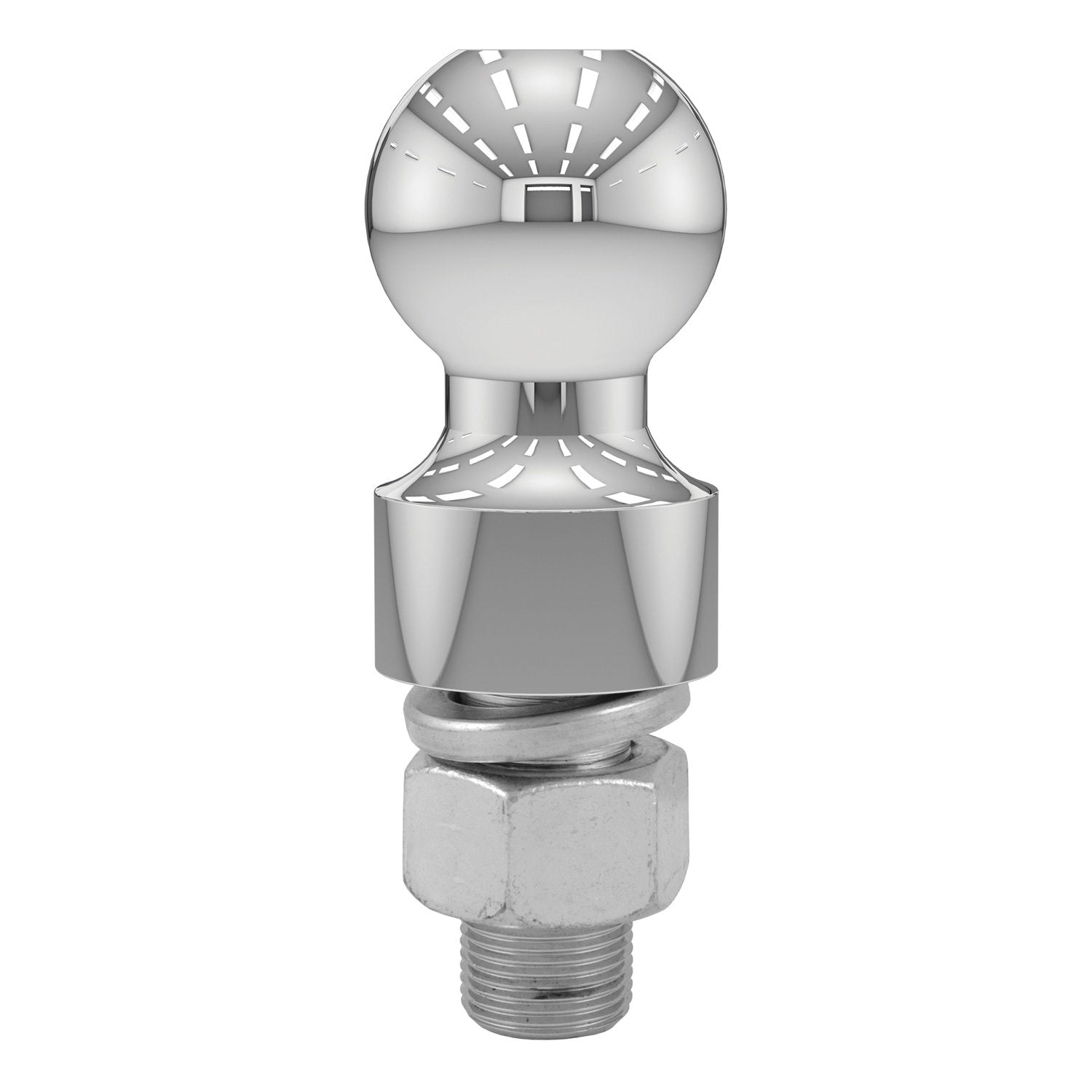 CURT Chrome Trailer Hitch Ball 40033, 6,000 lbs, 1-Inch Rise, 2-Inch Diameter, 1 x 2-1/8-Inch Shank