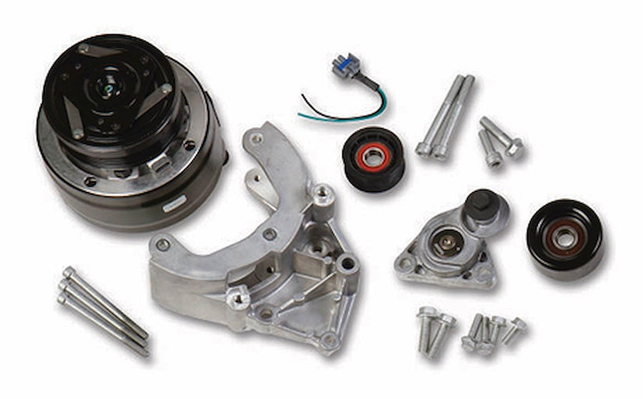 20-140 Holley LS A/C Accessory Drive Kit - Includes R4 A/C Compressor, Tensioner, & Pulleys