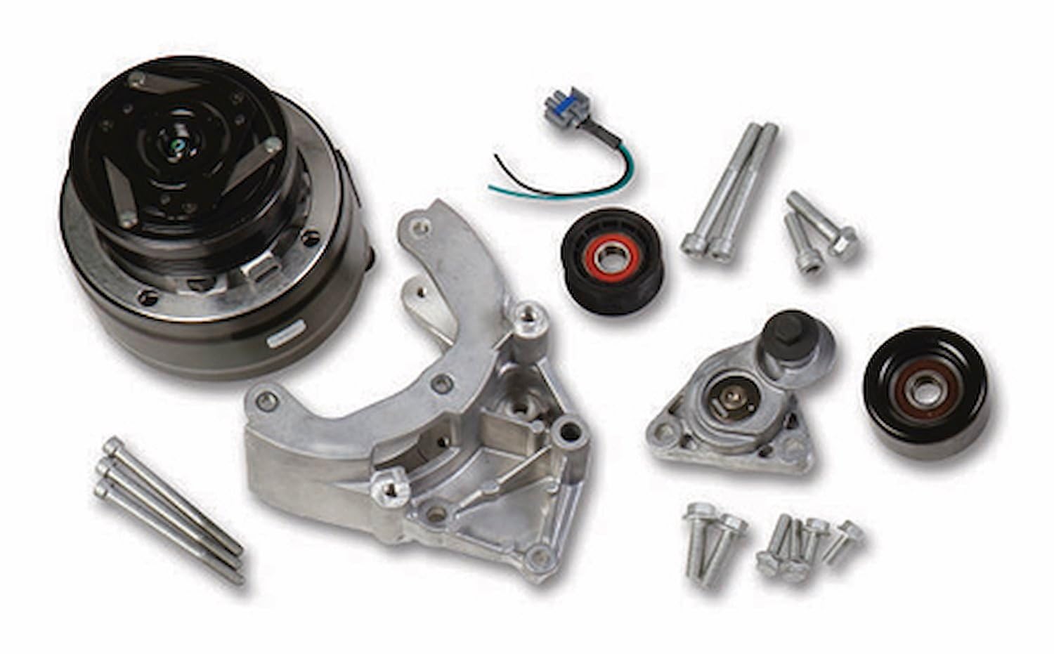 20-140 Holley LS A/C Accessory Drive Kit - Includes R4 A/C Compressor, Tensioner, & Pulleys
