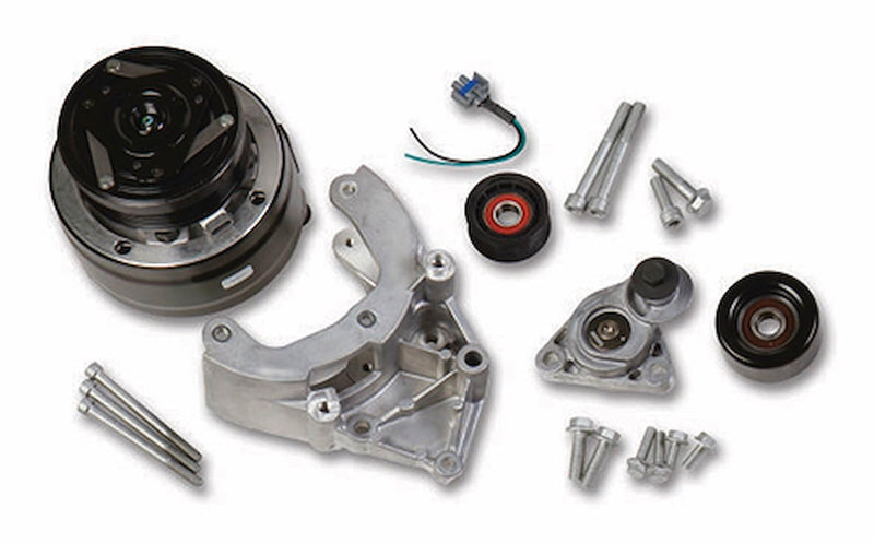 20-140 Holley LS A/C Accessory Drive Kit - Includes R4 A/C Compressor, Tensioner, & Pulleys