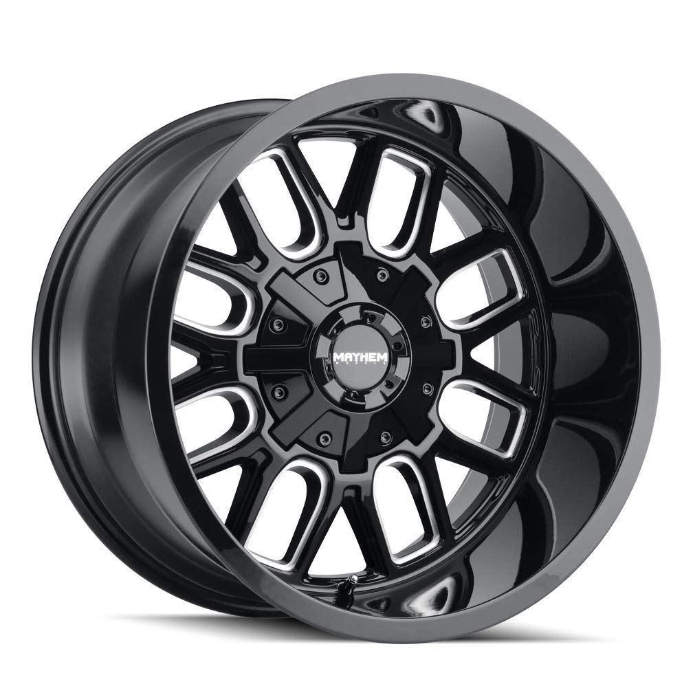 Cogent MAYHEM 8107 Gloss Black/Milled Spokes 20X9 5-139.7/5-150 0mm 110mm Wheel with Painted (0 x 9. inches /5 x 139 mm, 0 mm Offset)