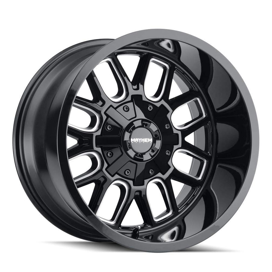 Cogent MAYHEM 8107 Gloss Black/Milled Spokes 20X9 5-139.7/5-150 0mm 110mm Wheel with Painted (0 x 9. inches /5 x 139 mm, 0 mm Offset)