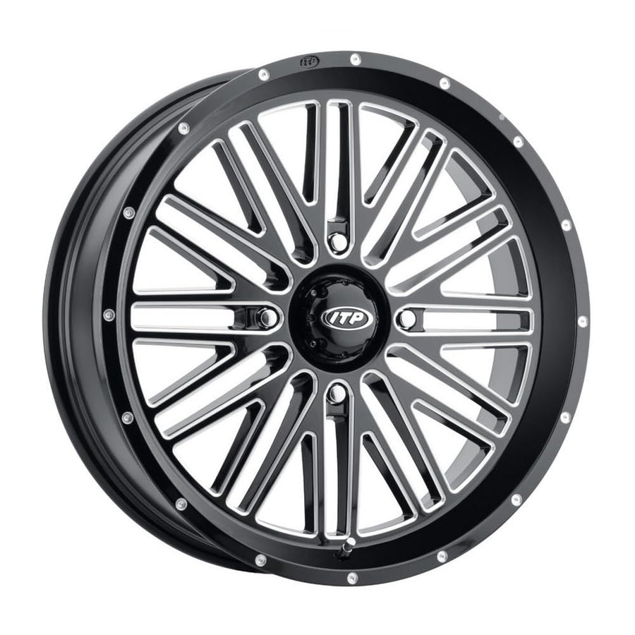 ITP 22x6.5 Momentum ATV/UTV Wheel - Gloss Black/Milled (4/156) +10mm