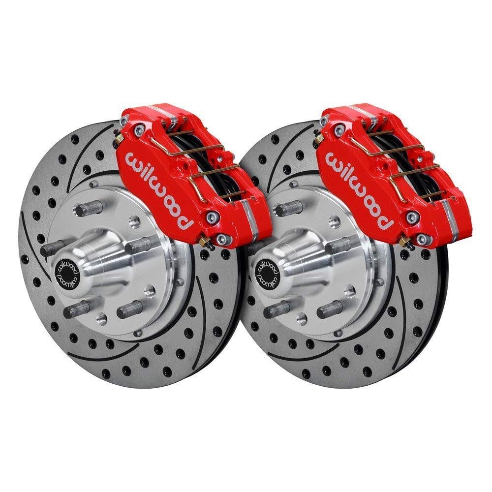 140-13343-DR DUST Boot KIT Compatible with/Replacement Wilwood - KIT,Front,Mustang,65-69,DP-DB,11.00 - Rotor,Vented,DRILLED,RED