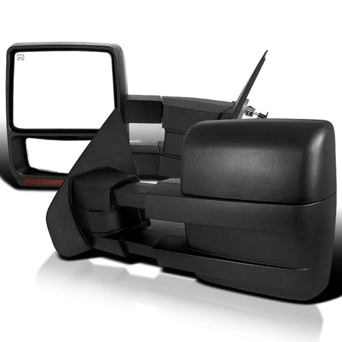 Power Spec-D Tuning Heated Towing Mirrors w/LED Puddle & Signal Compatible with 2007-2014 Ford F150 F-150 Pickup Left + Right Pair
