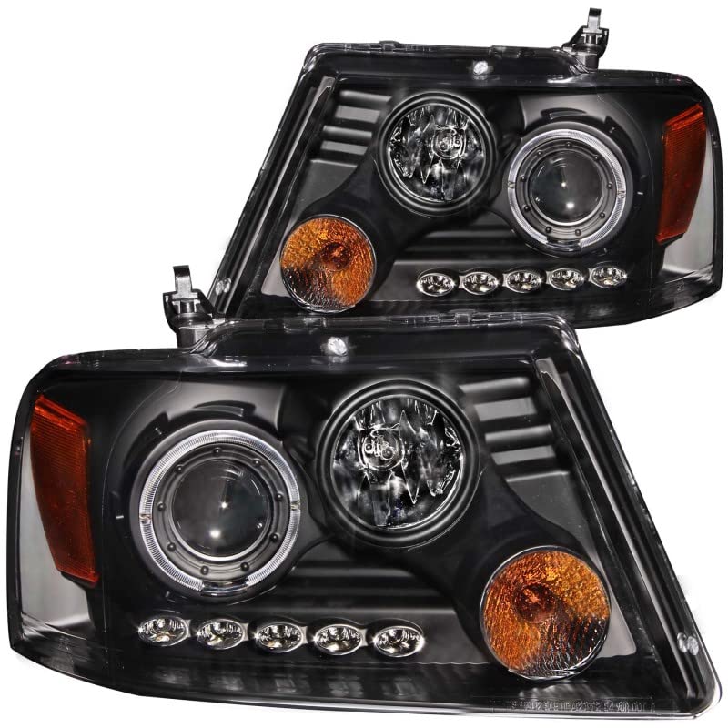 Headlight Assembly Anzo USA Clear Lens Pair CCFL Black