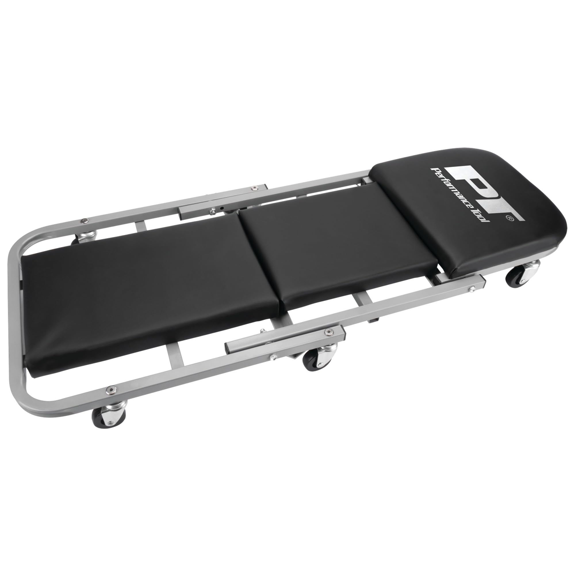 40-Inch Performance Tool W85018 Folding Creeper Rolling Seat, All-in-One Adjustable Roller Garage Chair, Lay Down or Sit, 330LBS Capacity Under Car Roller Creeper with 6 Swivel Casters