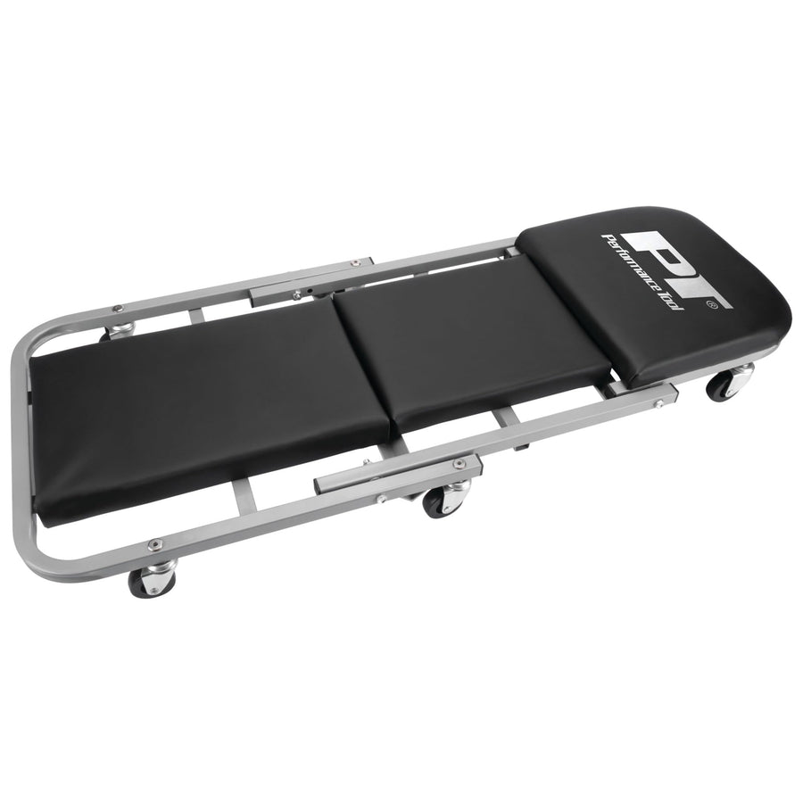 40-Inch Performance Tool W85018 Folding Creeper Rolling Seat, All-in-One Adjustable Roller Garage Chair, Lay Down or Sit, 330LBS Capacity Under Car Roller Creeper with 6 Swivel Casters