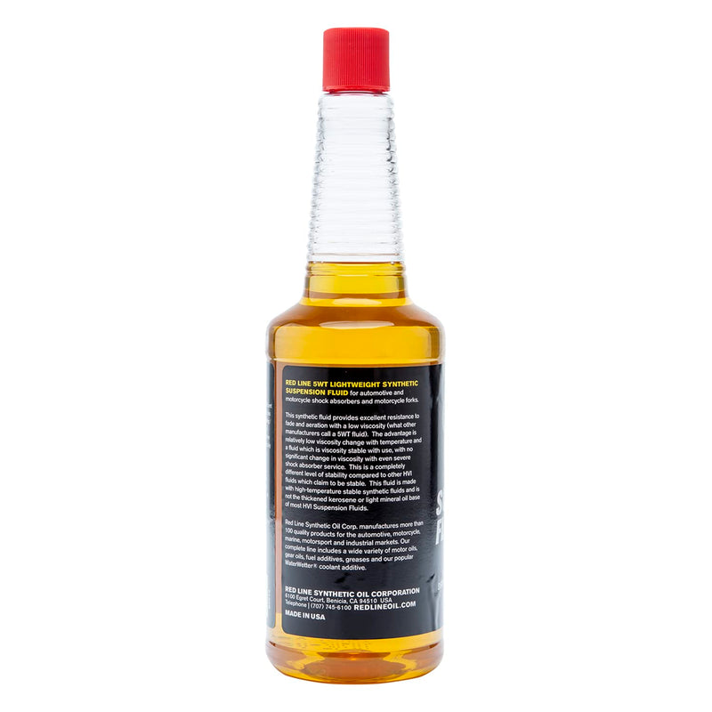 Lightweight Red Line 91122 5WT Synthetic Suspension Fluid (Yellow) - 16 Ounce