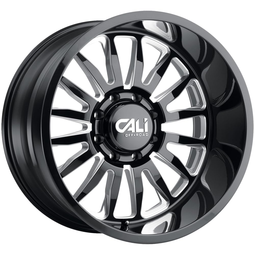 SUMMIT-9110 CALI OFF-ROAD Milled, Milled Lip, Milled Spokes Wheel with Gloss Black (26 x 14. inches /0 x 0 inches, -76 mm Offset)