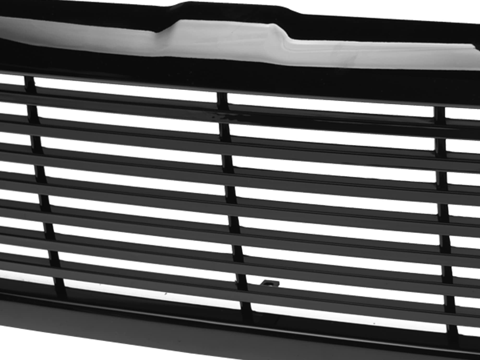 Horizontal Front Hood Grille Armordillo USA 7168404 - Gloss Black Fits 1994-2001 Dodge Ram 1500