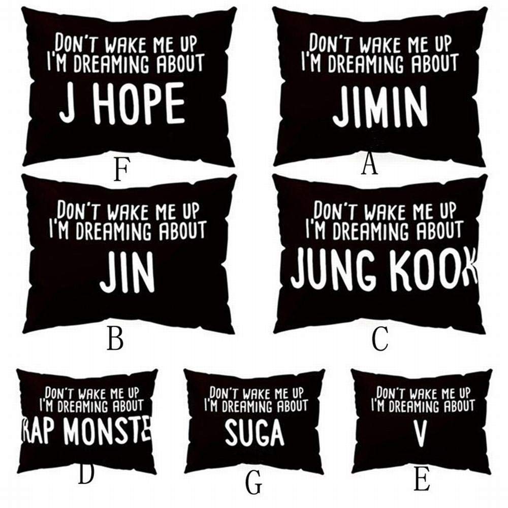 Cotha LIA D 30x50cm - Kpop Pillow Case Dont Wake ME UP Rectangle Cushion Cover Home Decor Get Up Sofa Pillowcase Cover Seat Pillow Cover Home