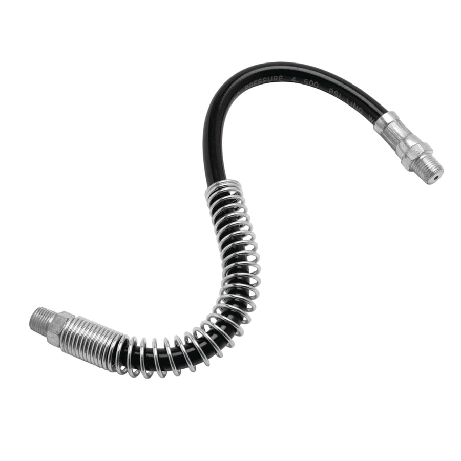 12-Inch Performance Tool W54223 Flex Grease Gun Hose Extension With Spring Guard 3,500 Working PSI (1/8-Inch NPT)