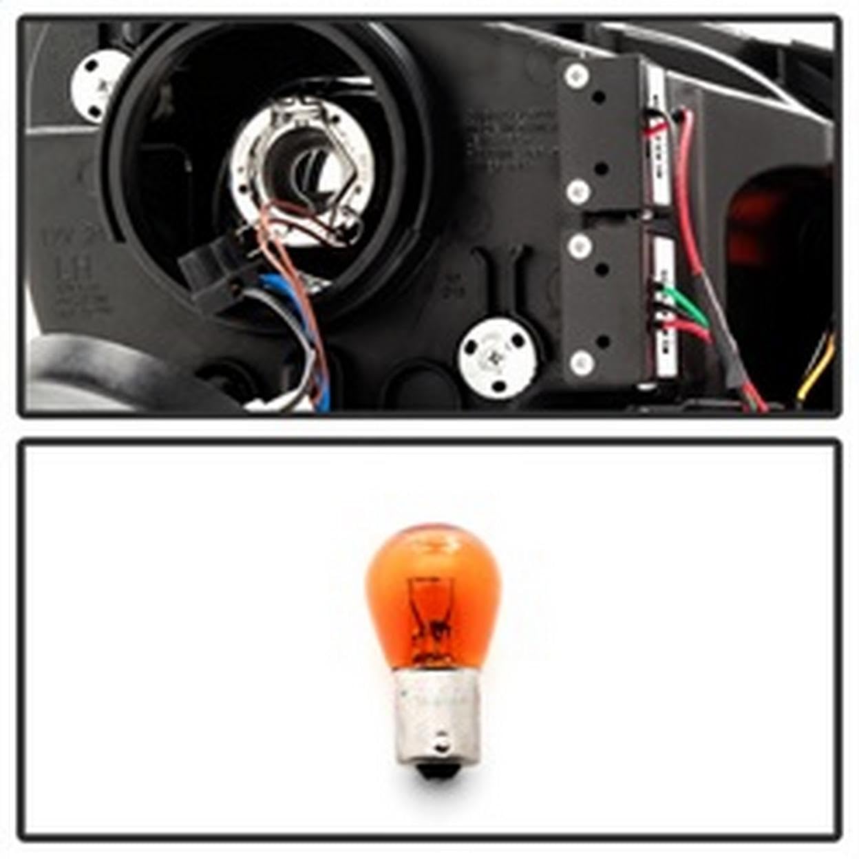 Volkswagen Golf/GTI 10-13 Spyder 5082046 Version 3 Projector Headlights - Halogen Model Only (Not Compatible With Xenon/HID Model) - Dual U DRL - Black