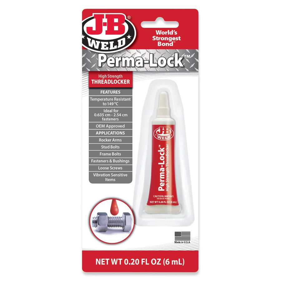 J-B Weld Perma-Lock 27106 High Strength Threadlocker - Red - 6 ml