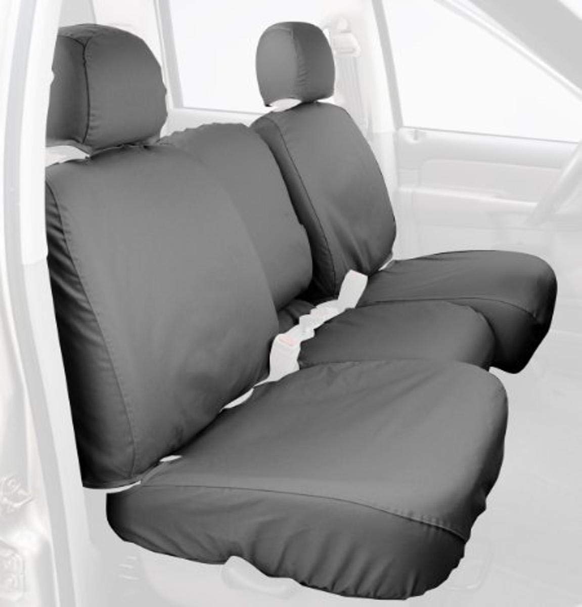 Covercraft Rear-Second Custom-Fit SeatSaver Bench Seat Covers - Polycotton Fabric, Grey