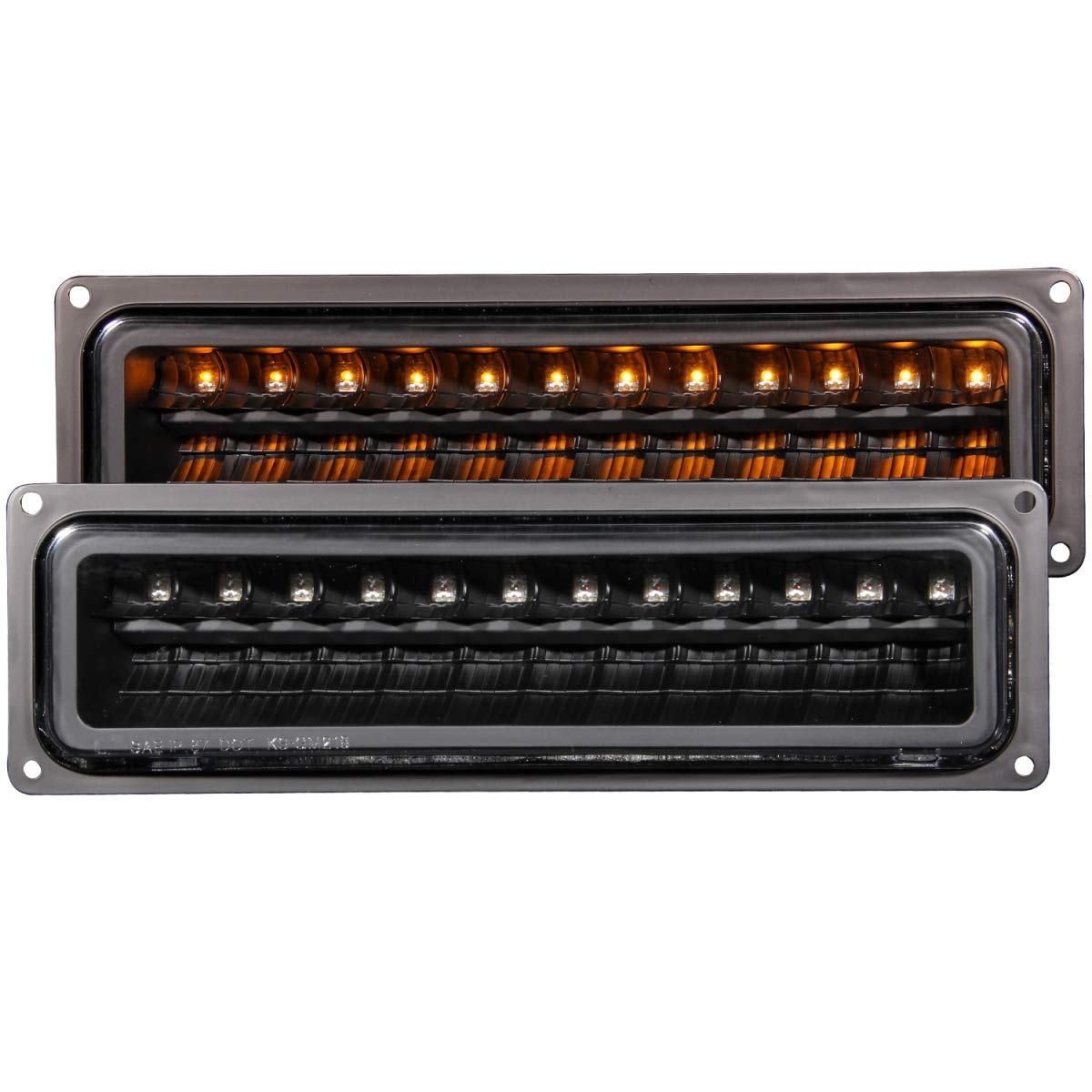 GMC Anzo USA 511050 Black LED Parking Light Assembly - (Sold in Pairs)