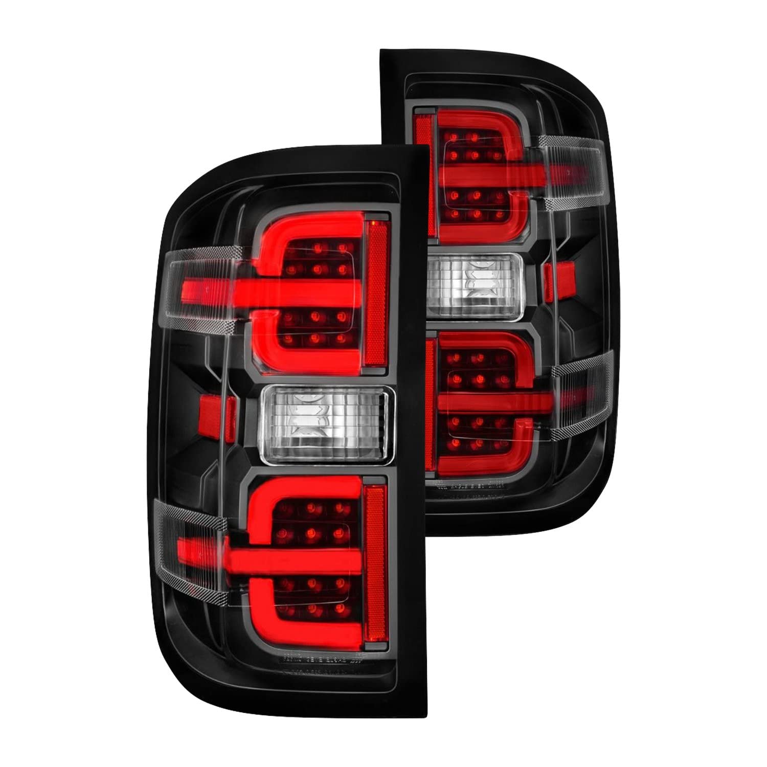 15-19 Chevy Silverado 2500HD/3500HD Anzo USA (Halgn Only) LED Tail Lights w/Black Light Bar & Clear Lens (311425)