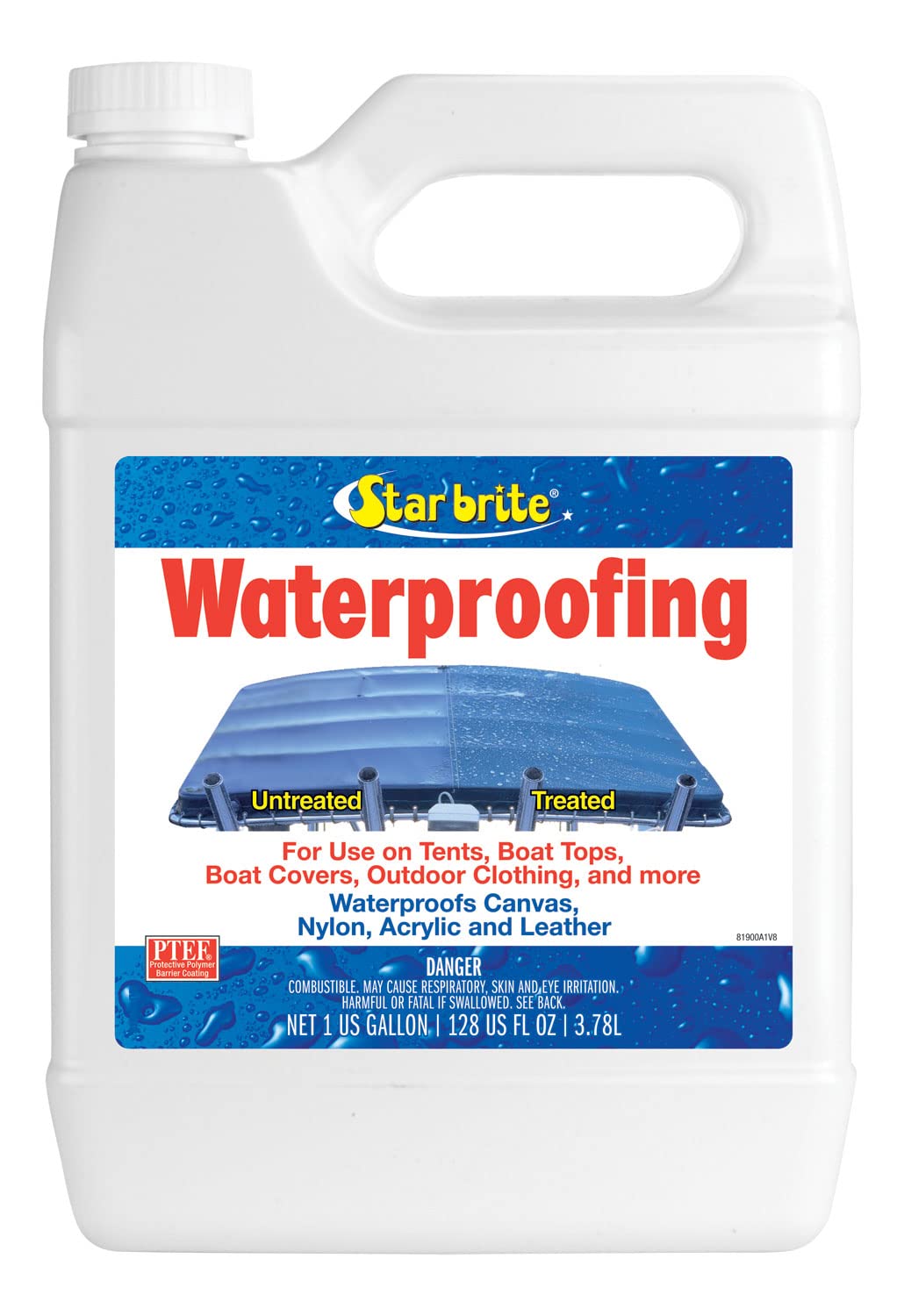 Fabric Waterproofer STAR BRITE 081900X with Stain Repellent and UV Protection - 1 Gallon