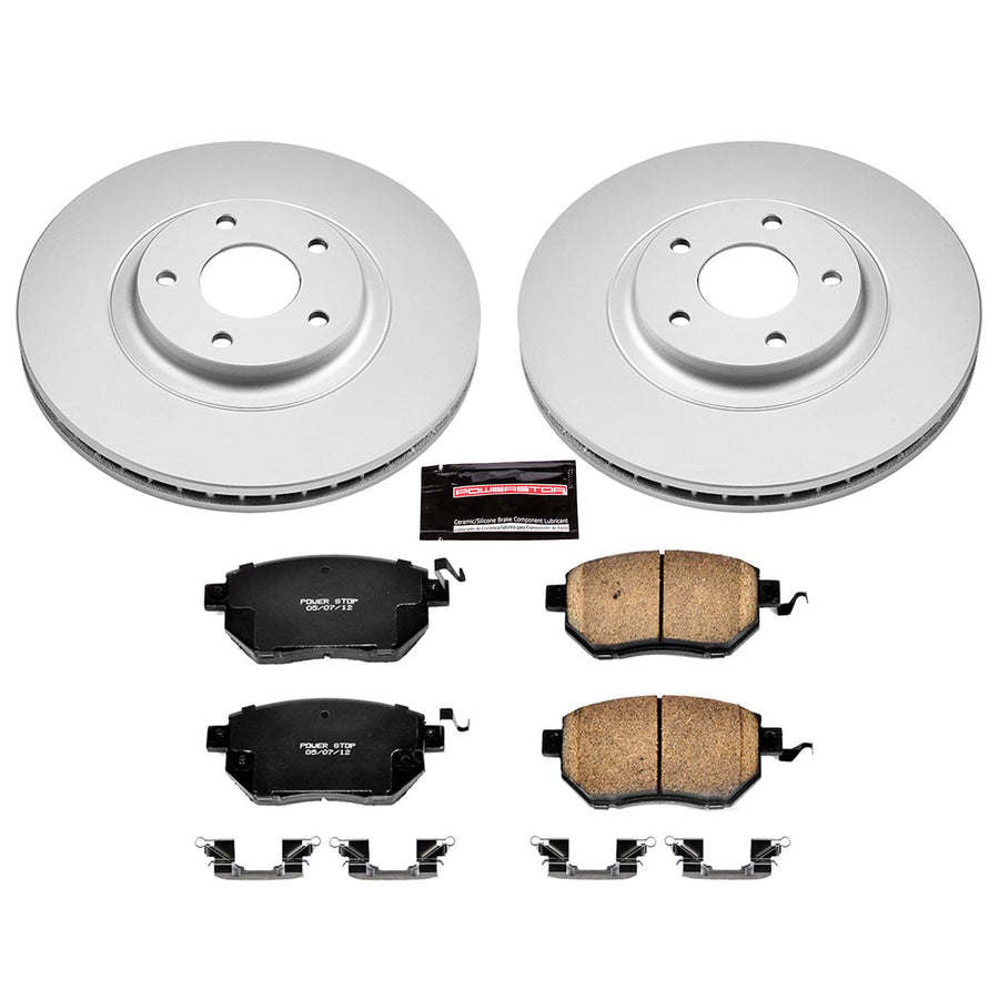 Power Stop CRK091 Brake Rotor & Coated Ceramic Brake Pads- front For INFINITI FX35, INFINITI FX45, Nissan Altima, Nissan Maxima, Nissan Murano, Nissan Murano [Model Specific]