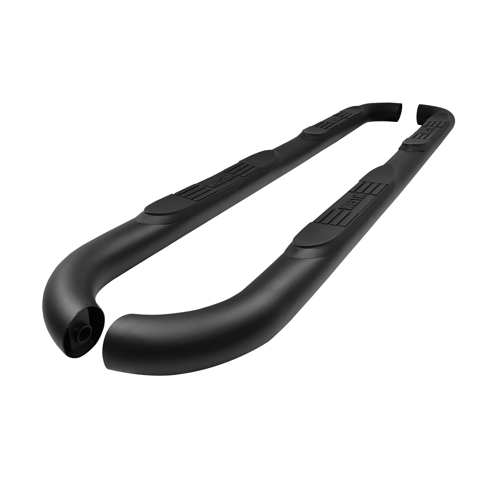 Westin E-Series 23-4065 3 Round Nerf Bars fits 2018-2025 Wrangler JL Unlimited 4Door Textured Black Pair