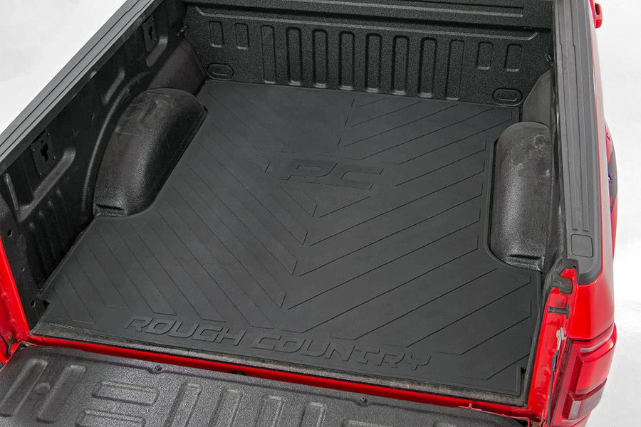 Rubber Bed Mat Rough Country for 2007-2021 Tundra | 5.5 FT Bed - RCM681 , Black