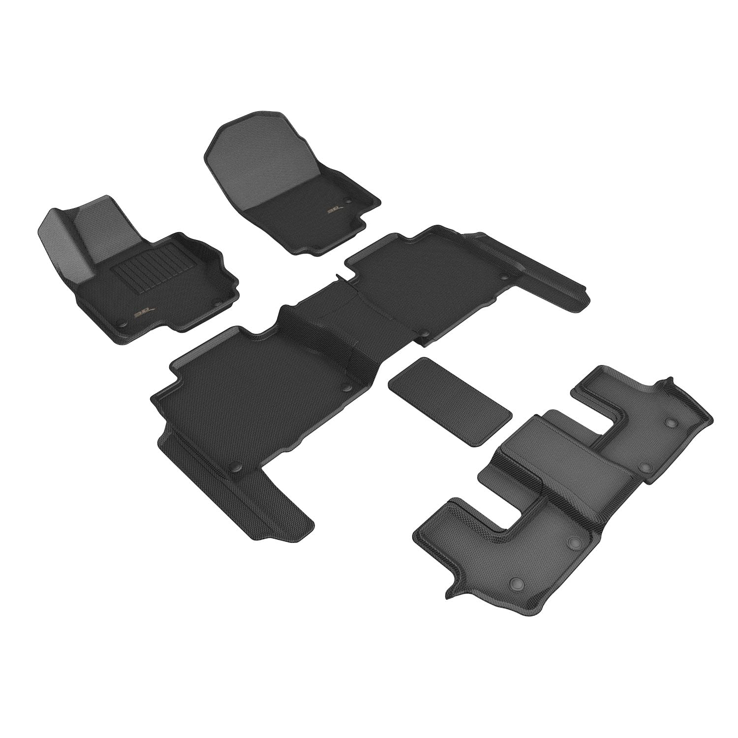 Kagu Floor Mat (Black) 3D MAXpider Compatible with Mercedes Benz GLS (X167) 2024-2026 - Full Set