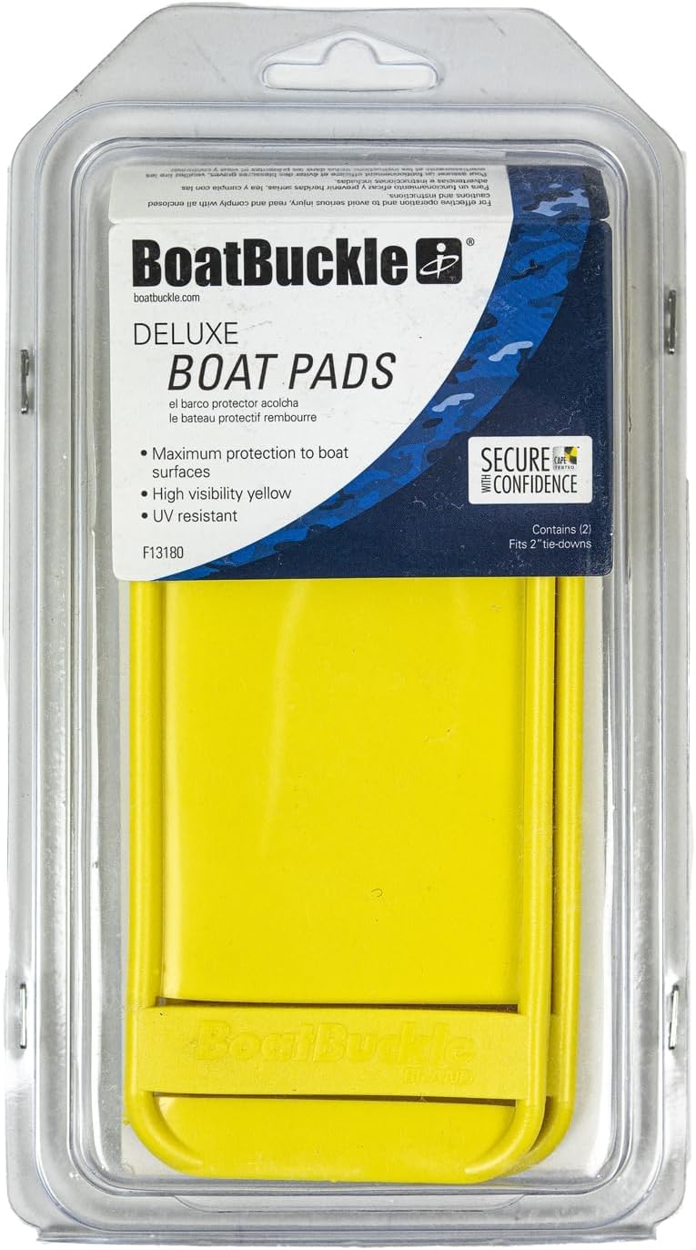 BoatBuckle Ratchet Strap Protectors, Boat Pads, Protective Sleeves for Trailer Tie Down Straps, Fits Retractable Ratchet Straps, 2-Pack