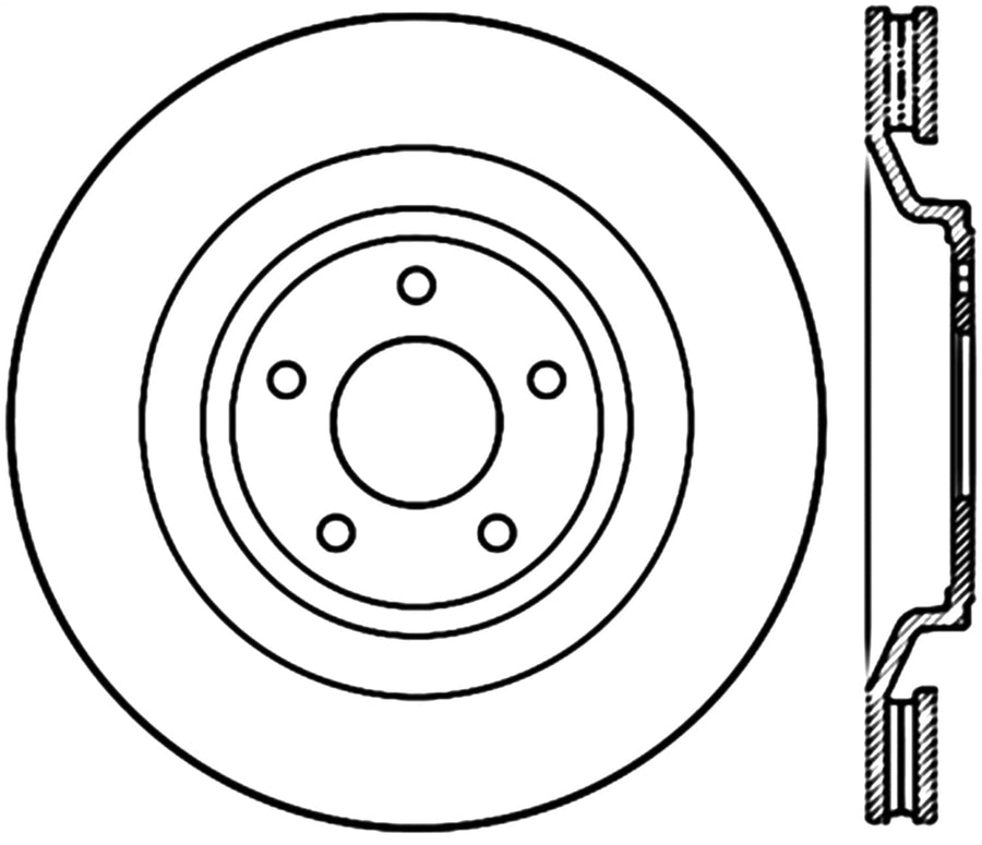 Sport Drilled/Slotted Brake Rotor StopTech 127.63072R (Front Right), 1 Pack