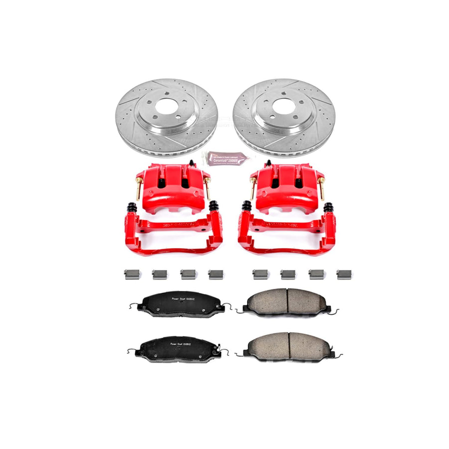 1-Click Performance Brake Kit Power Stop (KC5407) with Calipers For Ford Mustang 2011-2014 [Model Specific]