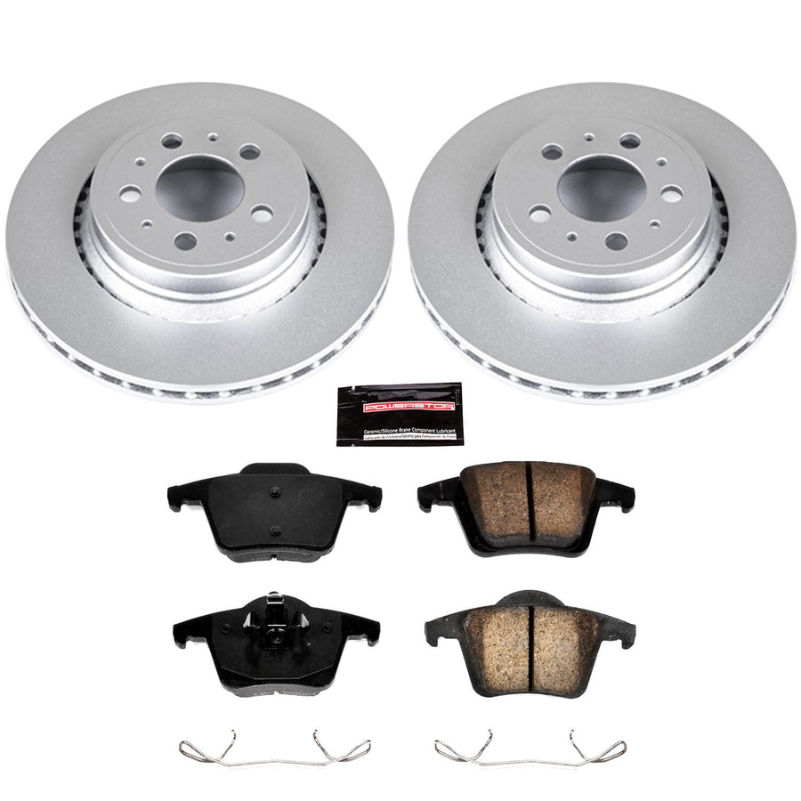 Power Stop Rear CRK3039 Z23 Evolution Geomet Coated Brake Kit For Volvo XC90 2003-2014 [Model Specific]