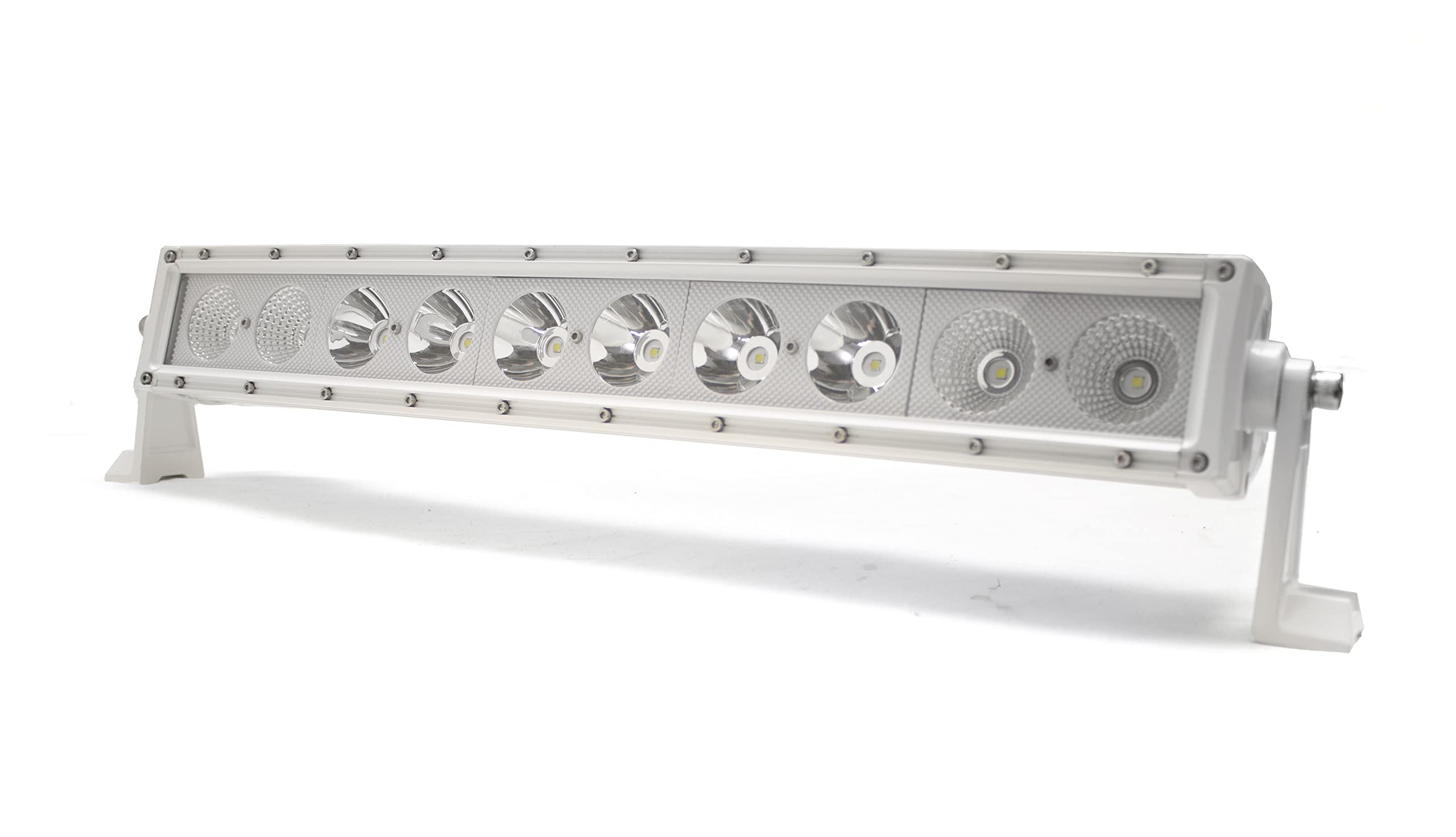 Race Sport Lighting 22.5inch MS100WSRS Marine Grade Single Row Straight Light Bar with 100-Watt 10 x 10W High Intensity OSRAM LEDs