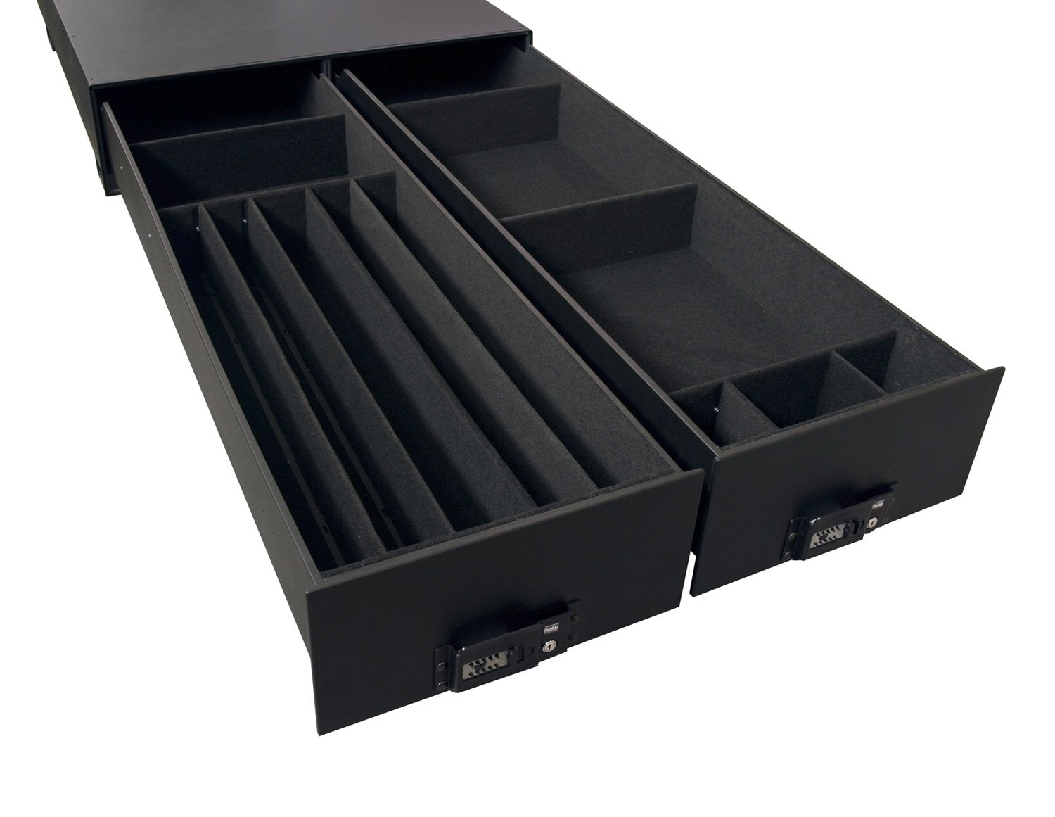 Tuffy Products Heavy Duty Gear Drawers Sl-, 2-Drawer, 50/50 Split, Black-01, Dimensions: 47 3/4 X 70 3/4 X 14