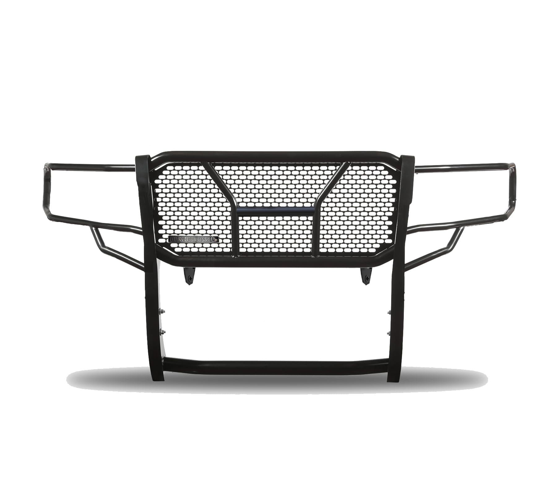 RUGGED Black Horse Heavy Duty Grille Brush Bumper Guard Modular Black Compatible with 2022-2024 Toyota Tundra-RU-TOTU22-B