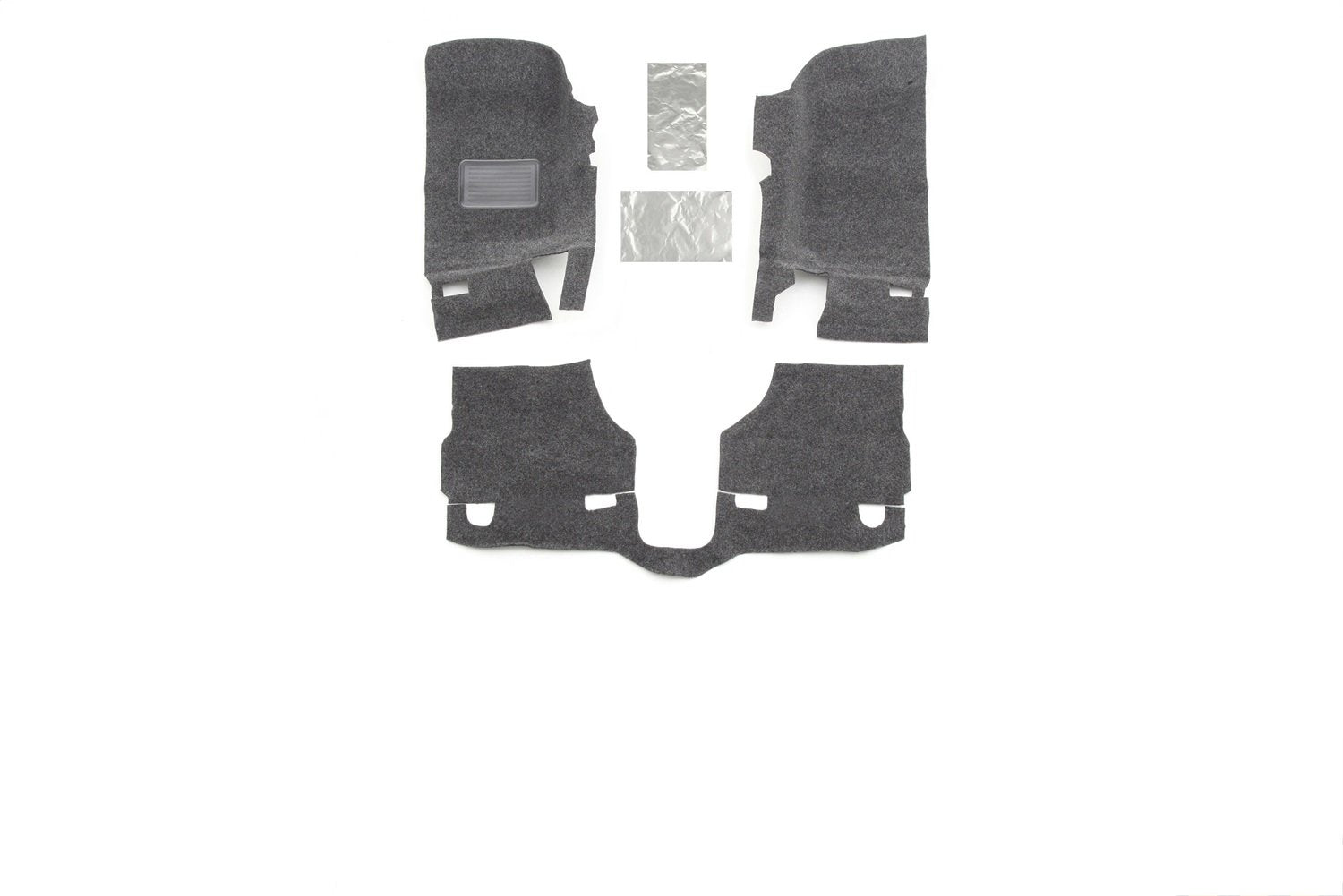 Jeep Liners - Bedrug | 2007 - 2010 Jeep Wrangler JK 2 Door, Front Floor Liners (Includes Heat Shields) | Grey - 3 pc. | BRJK07F2