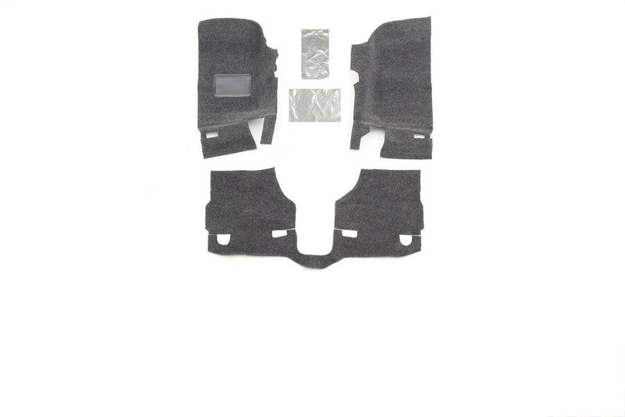 Jeep Liners - Bedrug | 2007 - 2010 Jeep Wrangler JK 2 Door, Front Floor Liners (Includes Heat Shields) | Grey - 3 pc. | BRJK07F2