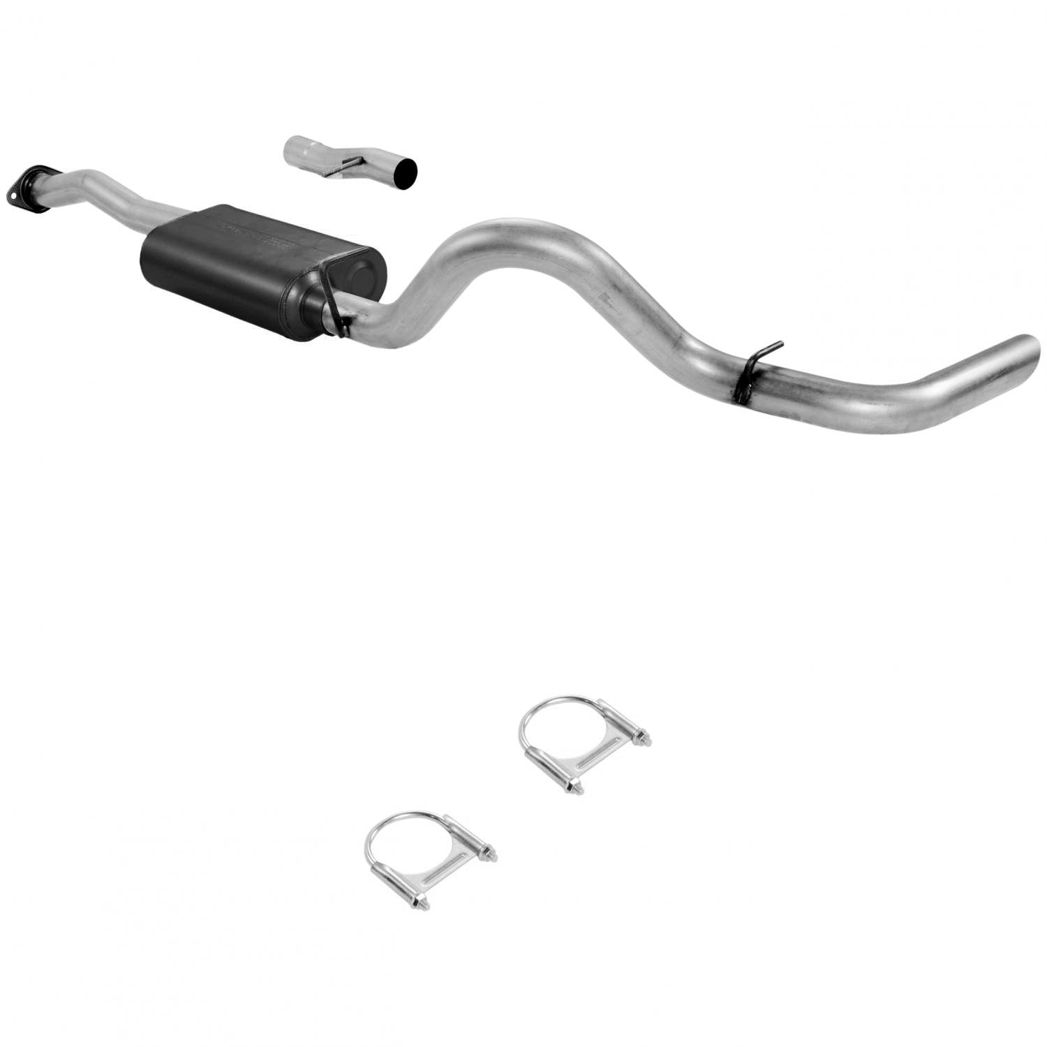 American Thunder Flowmaster 17162 Cat-Back Exhaust Kit 3 Inch Alumized Steel Compatible with 1992-1995 Chevy Blazer, GMC Jimmy 5.7L