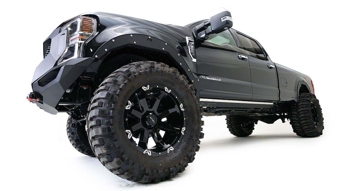 Fab Fours Front Fender Cladding TF4200-1 Fits Ford F-250 Super Duty, Black Powder Coat
