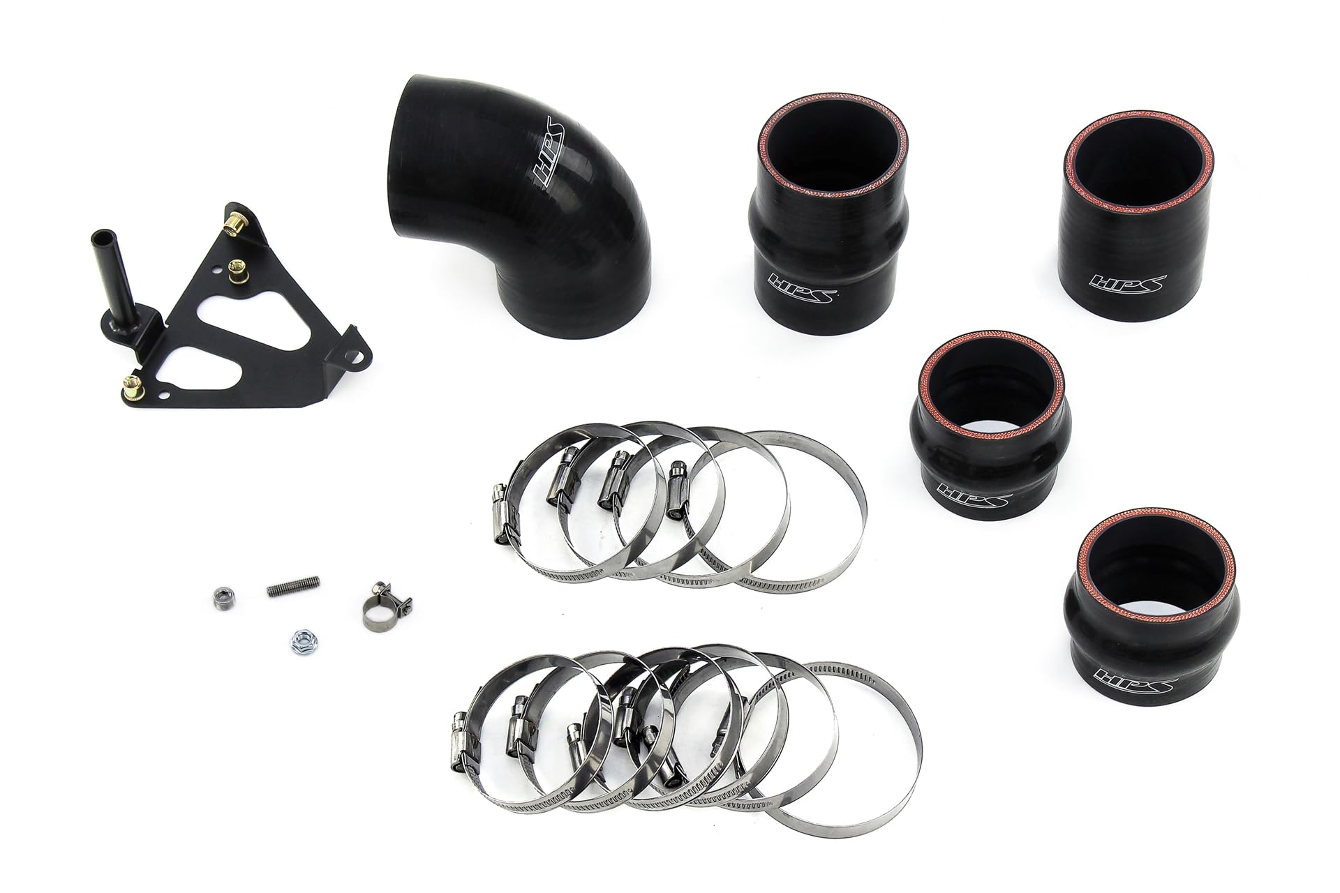 HPS Intercooler Pipe Kit Black Compatible with 2017-2021 Honda Civic Type R 2.0L 2024 Acura Integra Type S 2.0L, 17-133WB